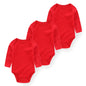 Kiddiezoom 3 Pcs Cotton Long Sleeve Baby Bodysuit