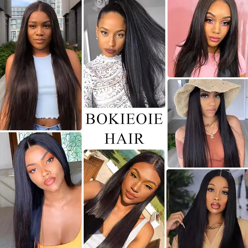 Brazilian Virgin Hair Straight Bundles Natural Black 26 28 30 Inch