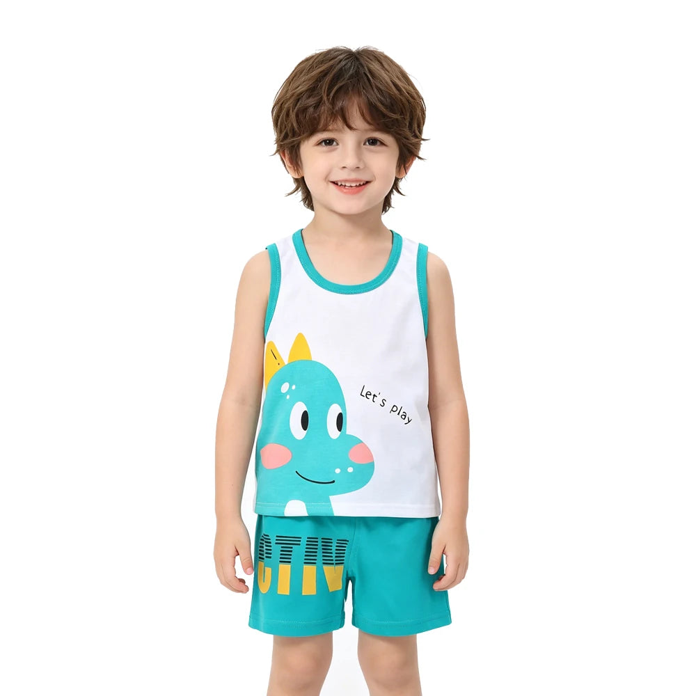 Cotton Summer Kids Clothing Set T-Shirt and Shorts