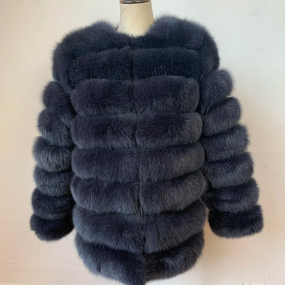 4in1 Real Fox Fur Coat for Women