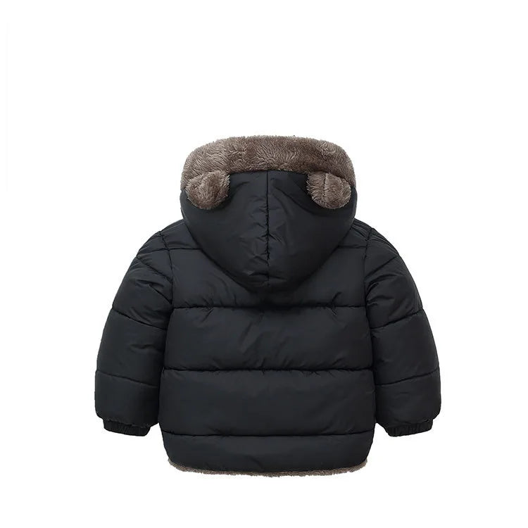 Thick Winter Jacket for Kids Hooded Cotton Outerwear