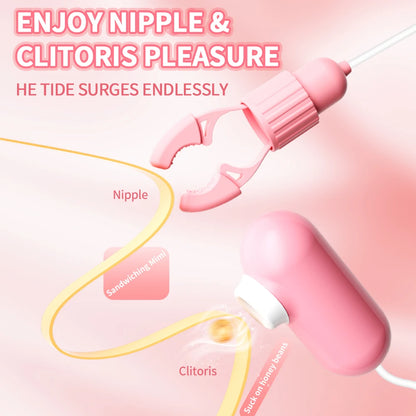 Vibrating Suction Nipple Clamps for Women