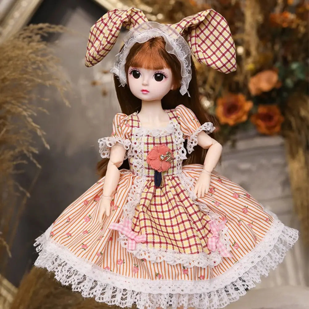 Plastic 30cm Movable Joint Doll with Music for Kids