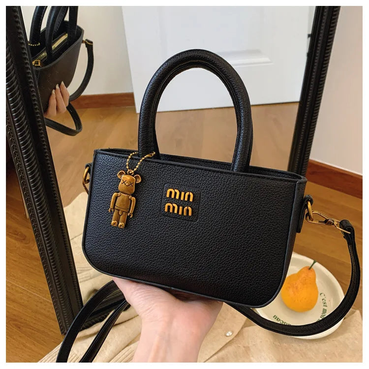 Women's Small Square Nylon Shoulder Bag for Mobile Phone