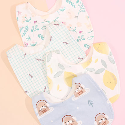 4pcs Cotton Baby Adjustable Bibs Bandana Scarf