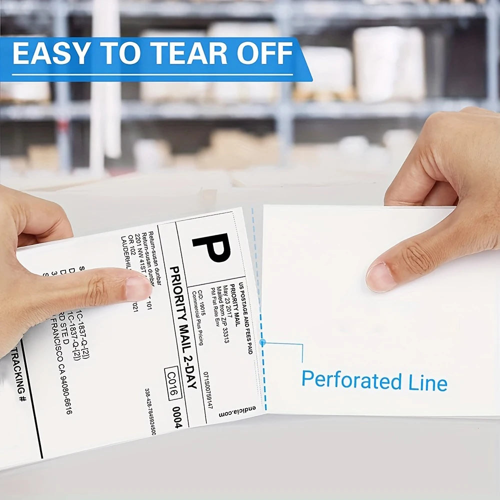 4x6 Inch Thermal Printer Paper White Labels for Shipping