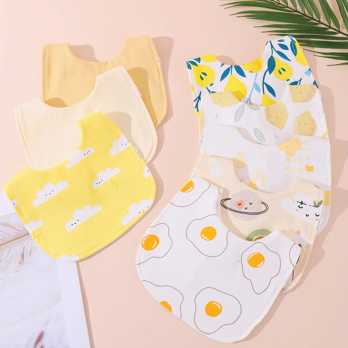 Soft Cotton Baby Bibs Burp Cloths Set U Shape
