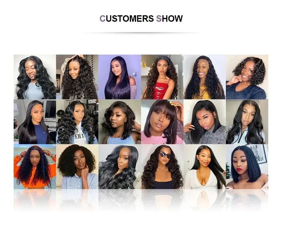 Deep Wave Lace Front Wig 13x6 Human Hair 250 Density
