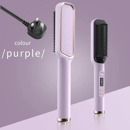 Electric Hot Comb Straight Hair Straightener Brush