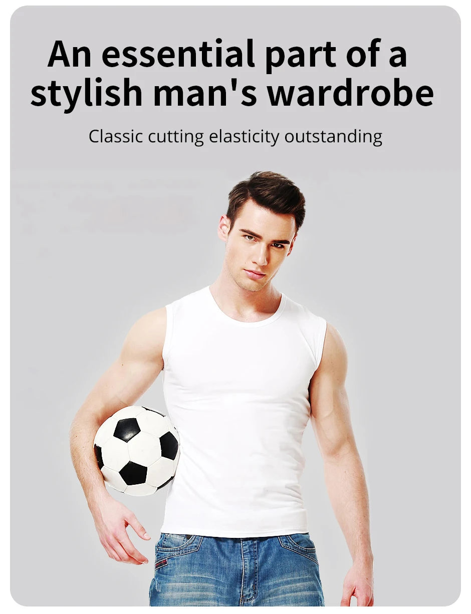 Men's Cotton Tank Top for Casual Sports Wear