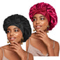 Satin Solid Sleeping Hat with Stretchy Tie Band