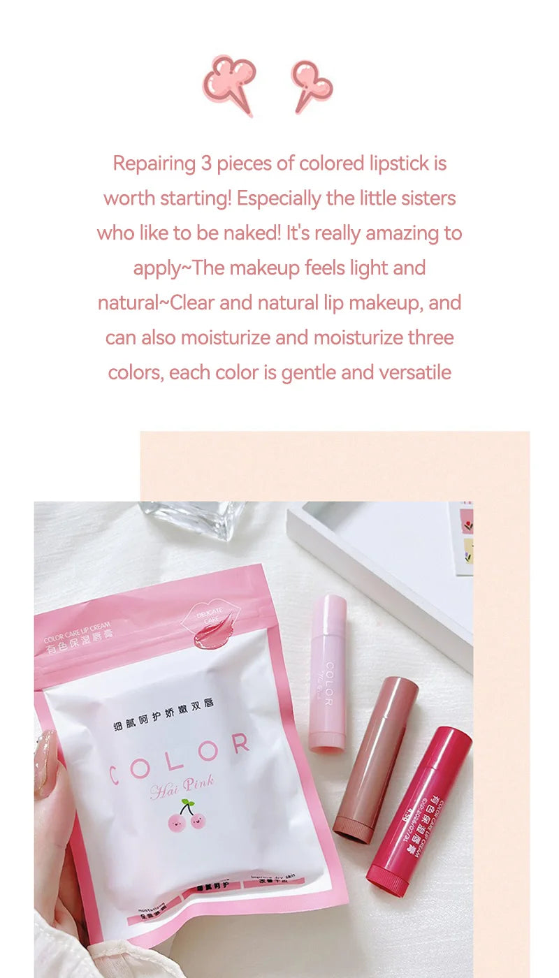 HAIPINK Tinted Lip Balm Set – 3 Pieces
