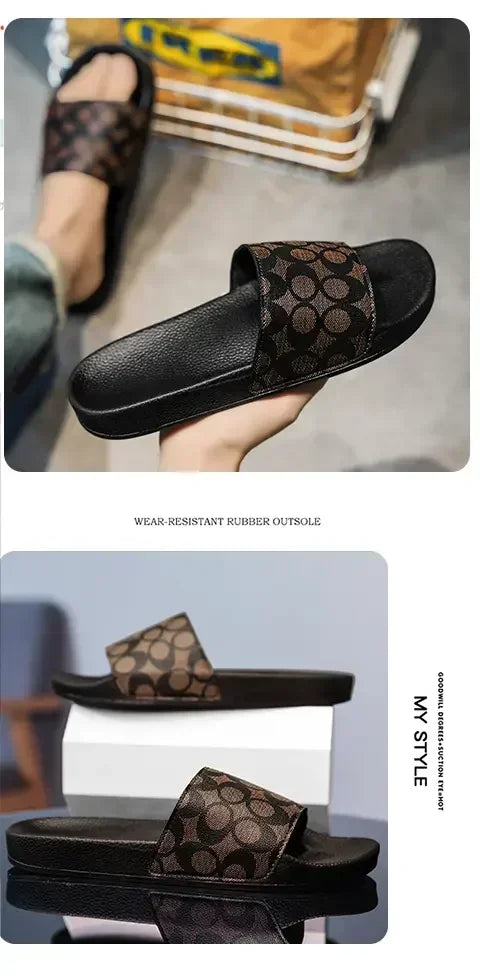 Men's PVC Beach Slippers Comfortable Indoor Slides