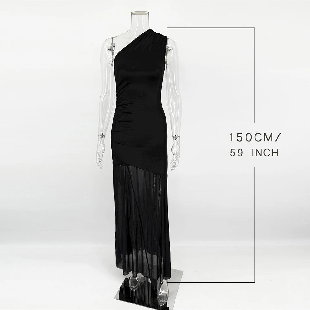 Ticketsx Off Shoulder Backless Slim Long Dress