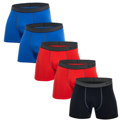 Men's Cotton Boxer Shorts Underwear Set of 5