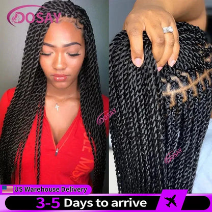 Twist Braided Lace Front Wig Synthetic Full Lace Wig