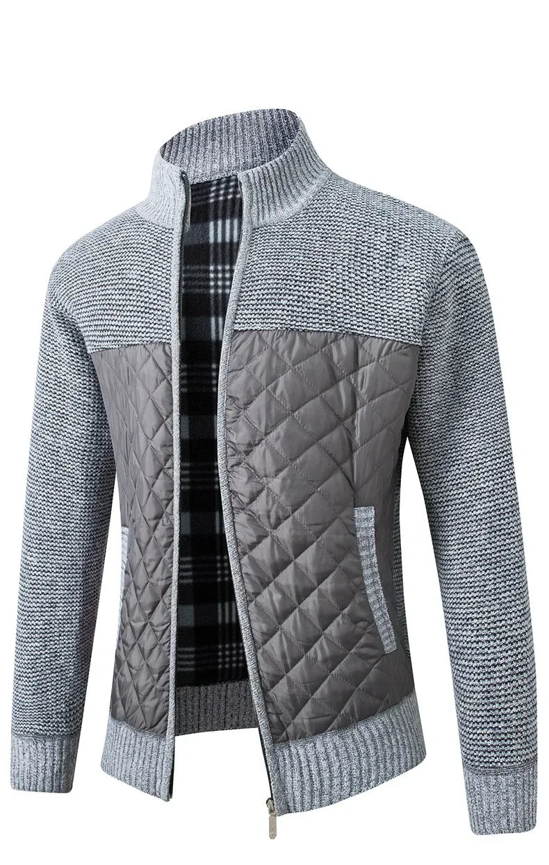 Men's Slim Fit Stand Collar Zipper Jacket