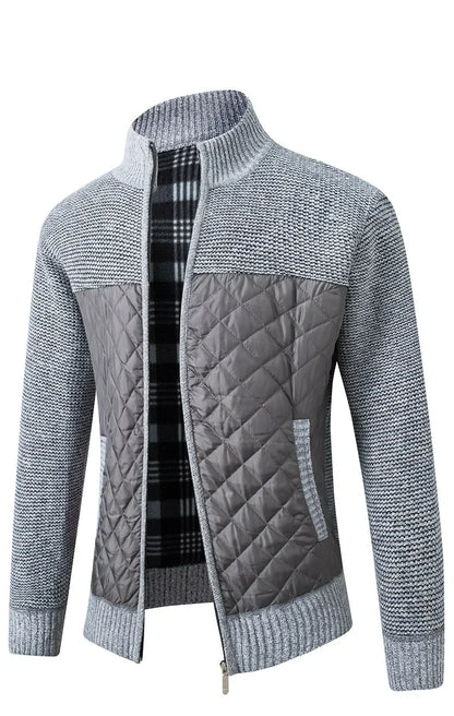 Men's Slim Fit Stand Collar Zipper Jacket