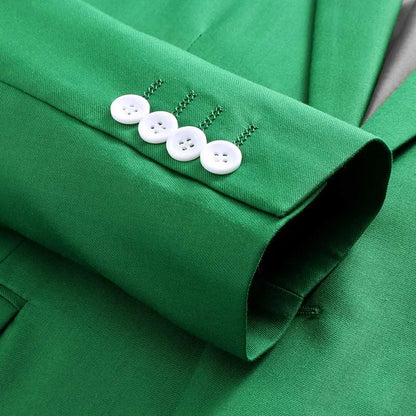 Bright Green Men's Blazer, Polyester Slim Fit Jacket