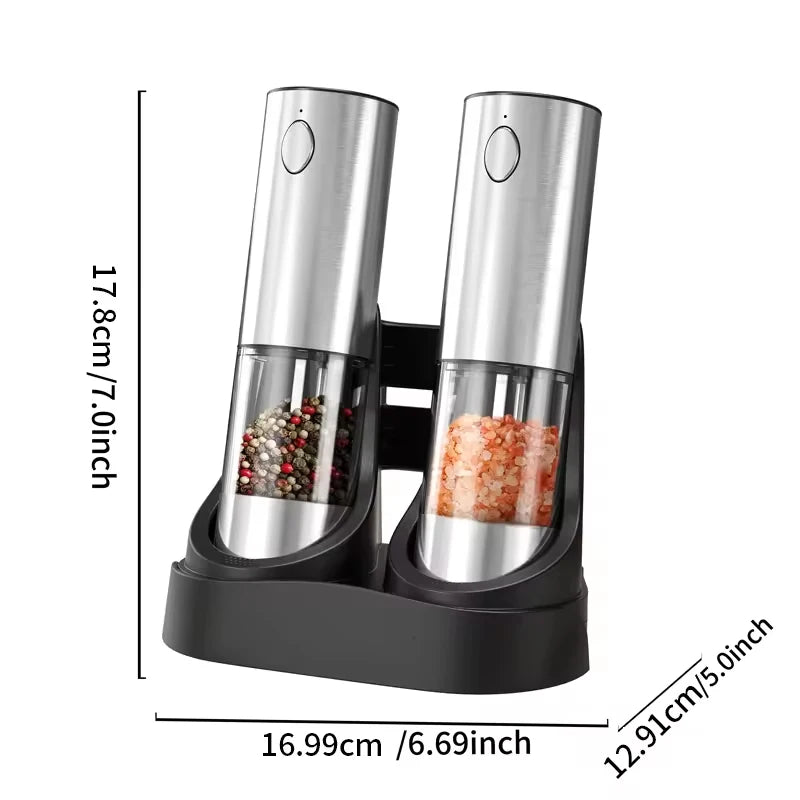 Electric Automatic Stainless Steel Salt and Pepper Grinder