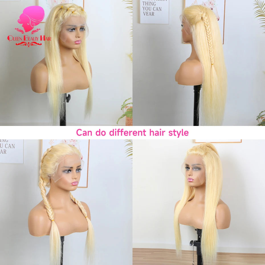 13x6 360 Lace Wig Human Hair Pre Plucked Blonde