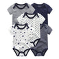 Kiddiezoom Cartoon Short Sleeve Baby Bodysuits 100% Cotton