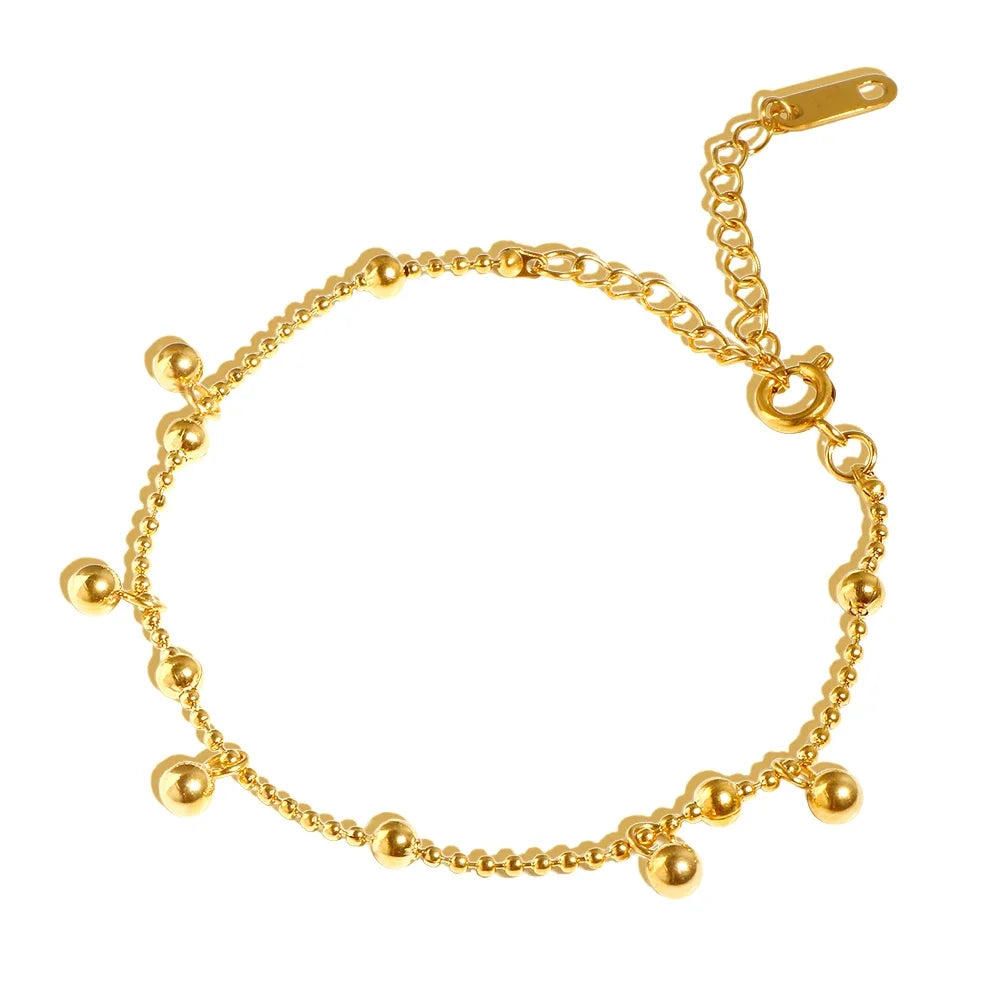 Gold Stainless Steel Bohemian Personalized Anklet