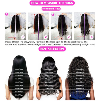 Body Wave Wig 46 Inches Chocolate Brown Remy Hair