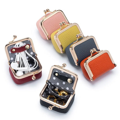 Genuine Leather Coin Purse Mini Small Item Bag
