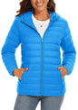 TACVASEN Women's Hooded Puffer Jacket Lightweight Casual