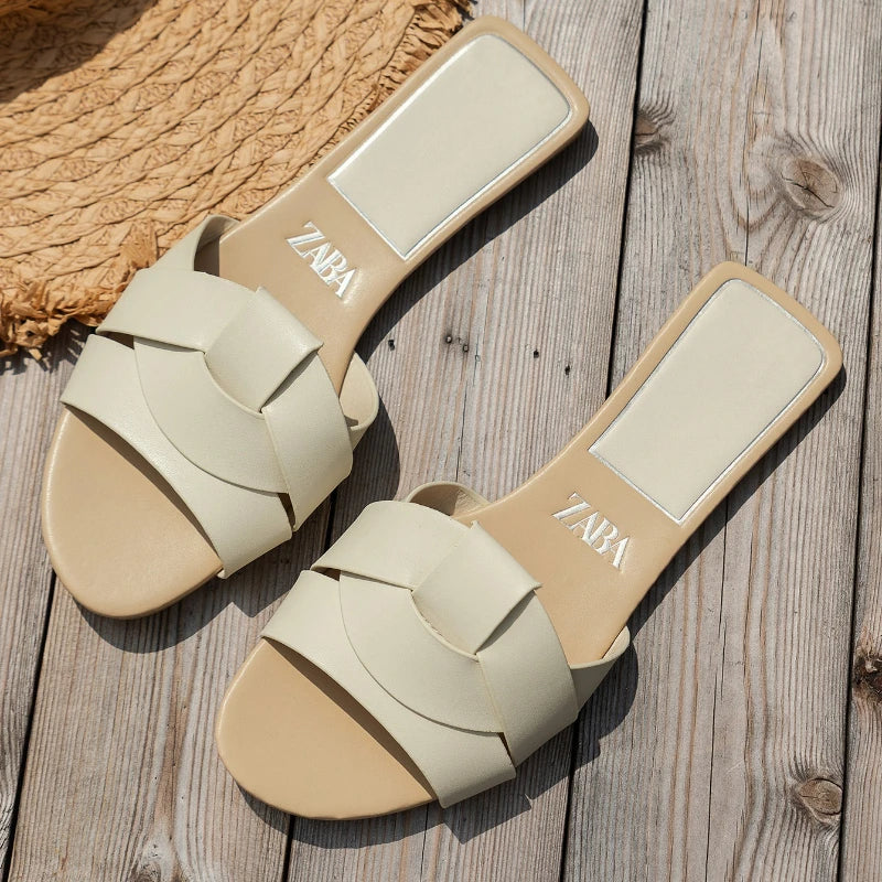 Woven Flat Women's Sandals for Summer Comfort