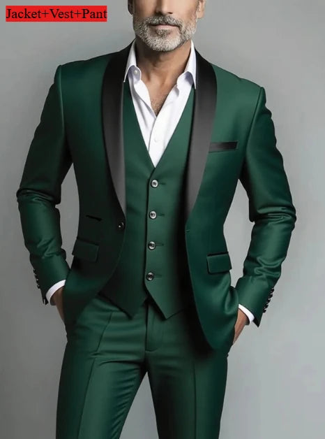 Men Slim Fit Tuxedo Suit for Weddings and Parties