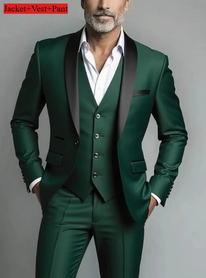 Men Slim Fit Tuxedo Suit for Weddings and Parties