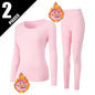 Women's Solid Color Round Neck Warm Suit