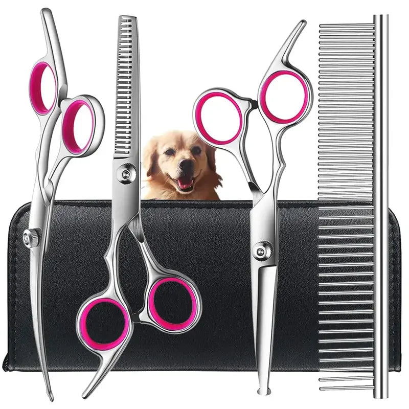 Pet Grooming Scissors Set – 4 Pieces