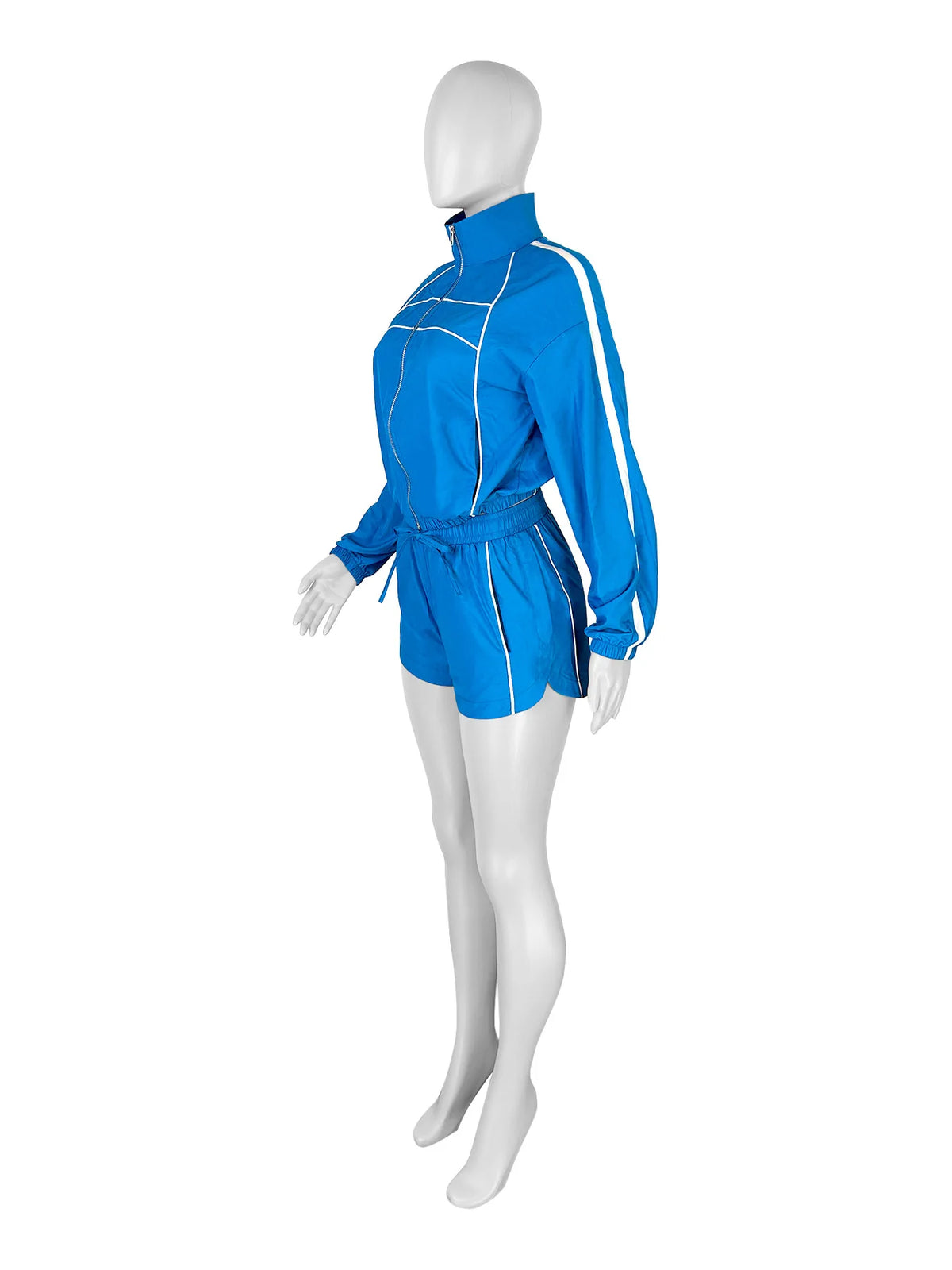 Women's Slim Sporty Tracksuit with Jacket and Shorts