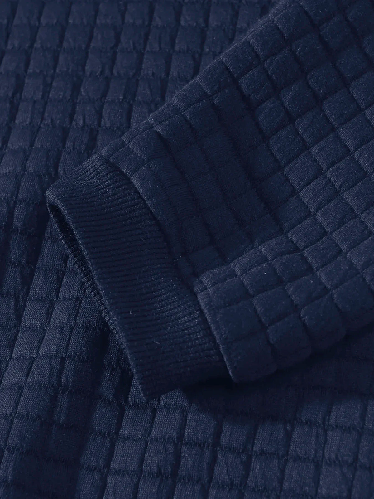 Men's Casual Jacquard Check Pullover Sweatshirt
