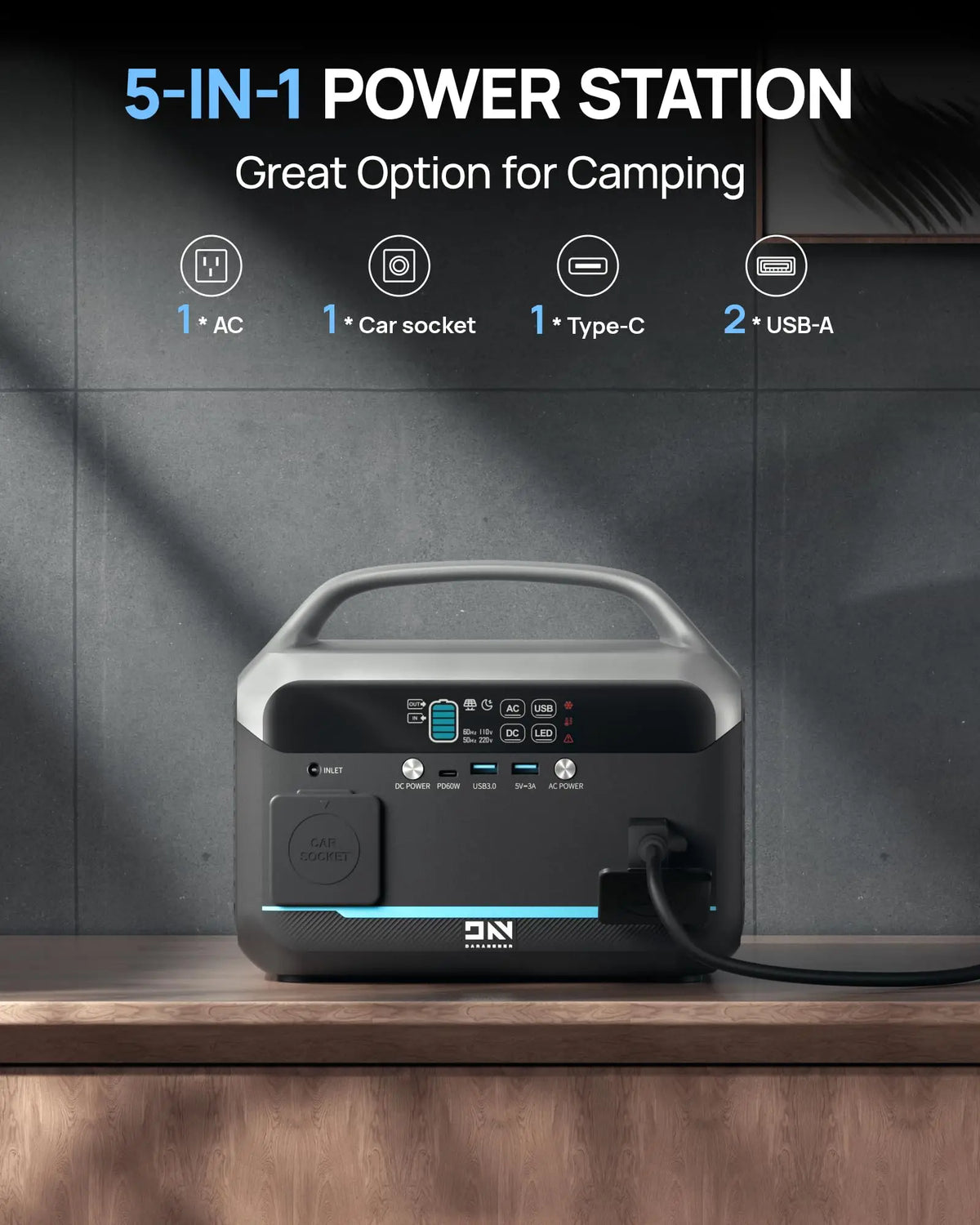 DaranEner NEO300L Portable Power Station – 288Wh