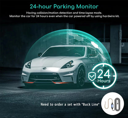 10 Inch 4K Dash Cam Rearview Mirror with GPS and WiFi