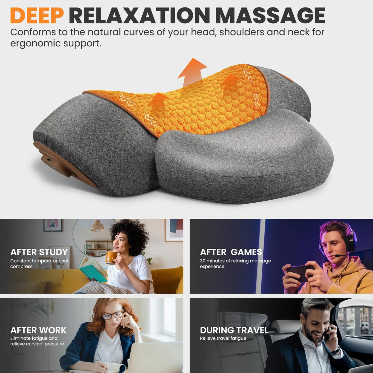 Heated Neck Massage Pillow