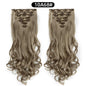 22 Inch Curly Wavy Clip In Hair Extensions Synthetic