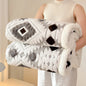 Geometric Jacquard Fleece Blanket Double Layer Taffeta