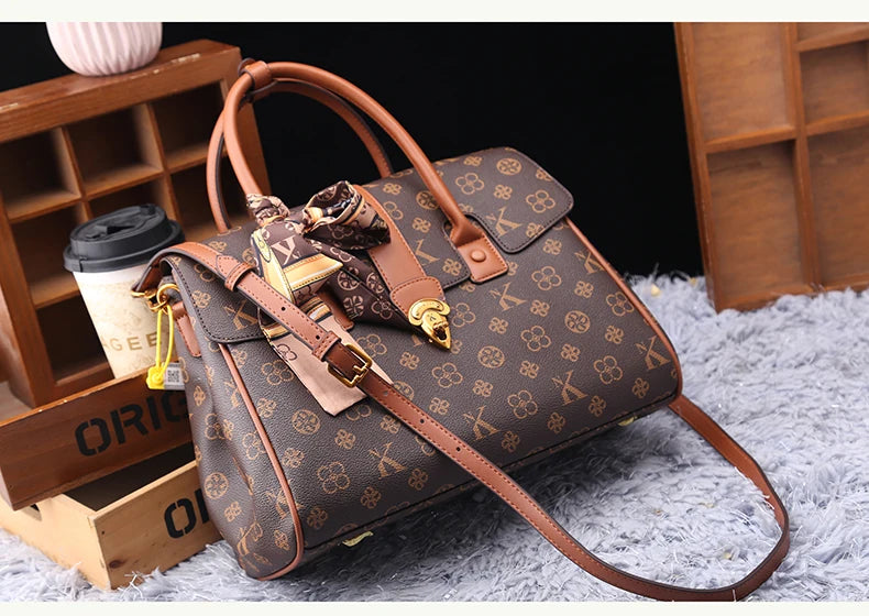 Women's Versatile PVC Handbag with Zipper Closure