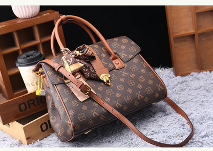 Women's Versatile PVC Handbag with Zipper Closure