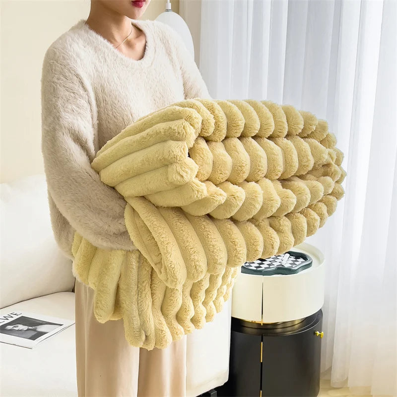 Soft Plush Coral Fleece Blanket for All Seasons