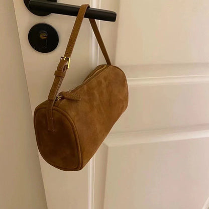 Soft Cowhide Mini Crossbody Bag with Split Leather