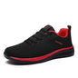 YRZL Black Knit Sneakers for Men Athletic Casual Shoes
