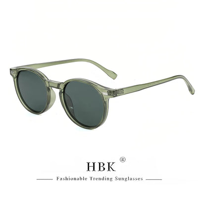 HBK Fashion Sunglasses Men Round TR90 Frame UV400