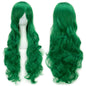 Soowee Curly Long Green Synthetic Hair Wig for Women