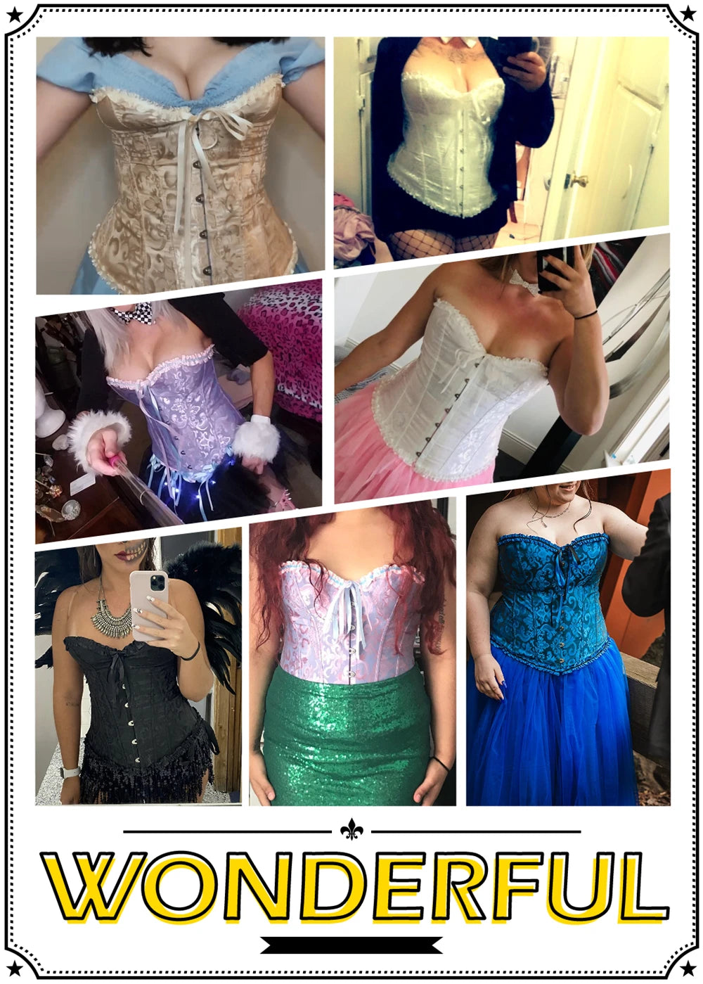 Gothic Lace Up Corset Shapewear for Women